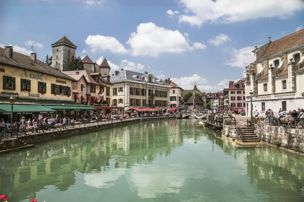 Annecy town near the campsite